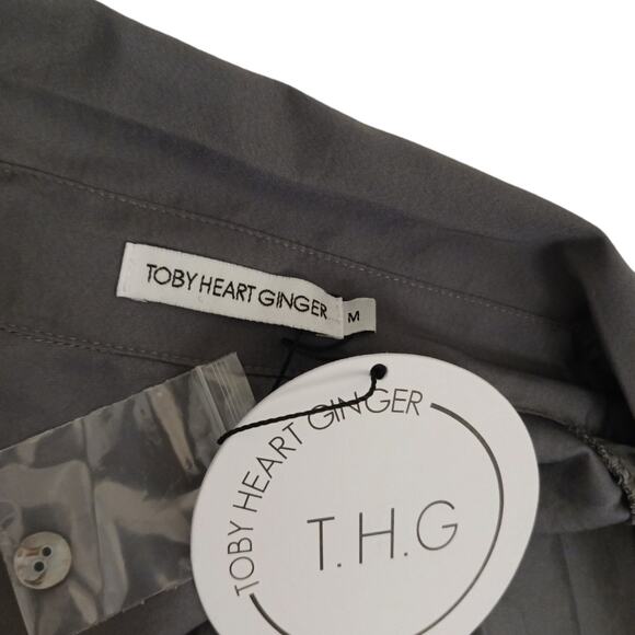 NEW! Toby Heart Ginger Long Shirt Dress Sz M Khaki Bohemian Preppy Lagenlook - Picture 13 of 13